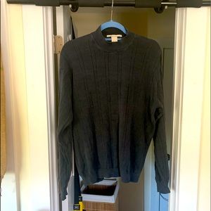 Mock turtleneck silk sweater
